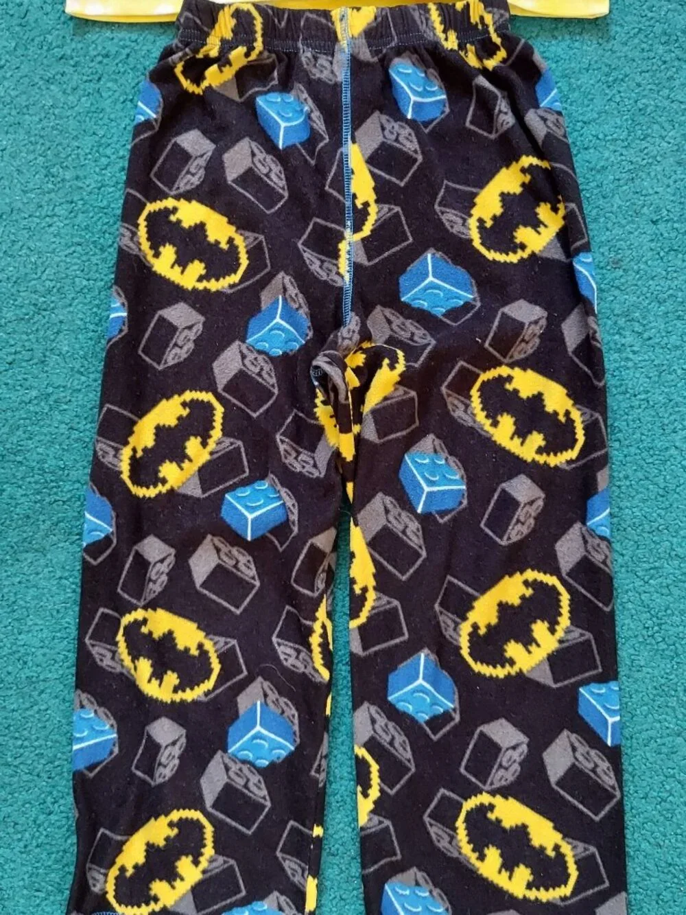 The Batman Movie Lego Boys Poly Top & Fleece Pants Sleepwear Pajama Set M(8)